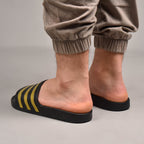 Adidas Adilette Aqua Claquettes Confortables Noir et Or Homme