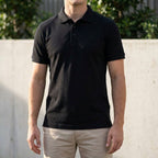 Kimland Polo Homme Noir Classique Élégant