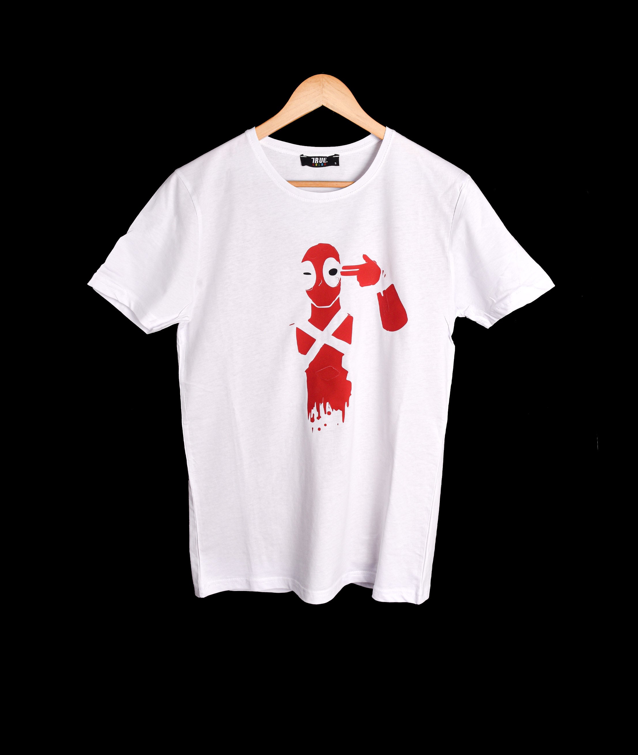 T-shirt Blanc Homme Motif Super-Héros Décontracté