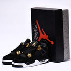 Nike Air Jordan 4 Retro Royalty Sneakers Suede Noir Homme