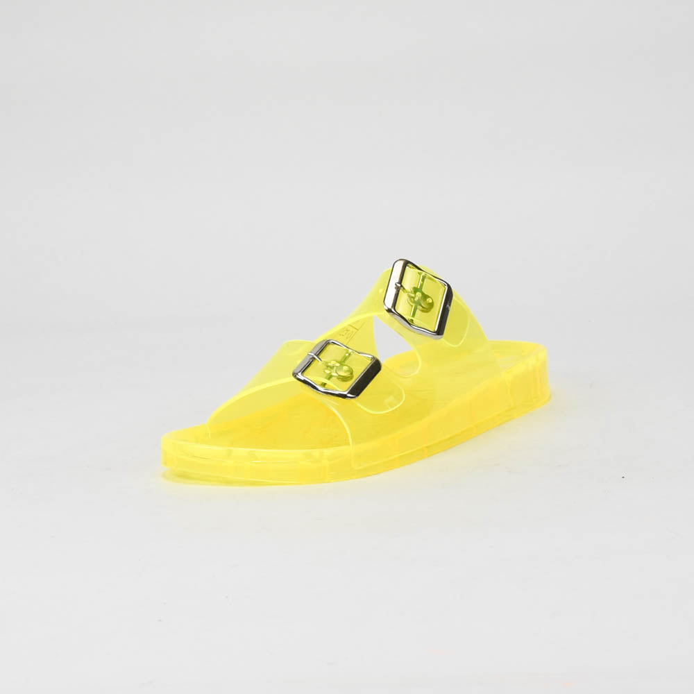 André Sandales Translucides Jaunes Femme