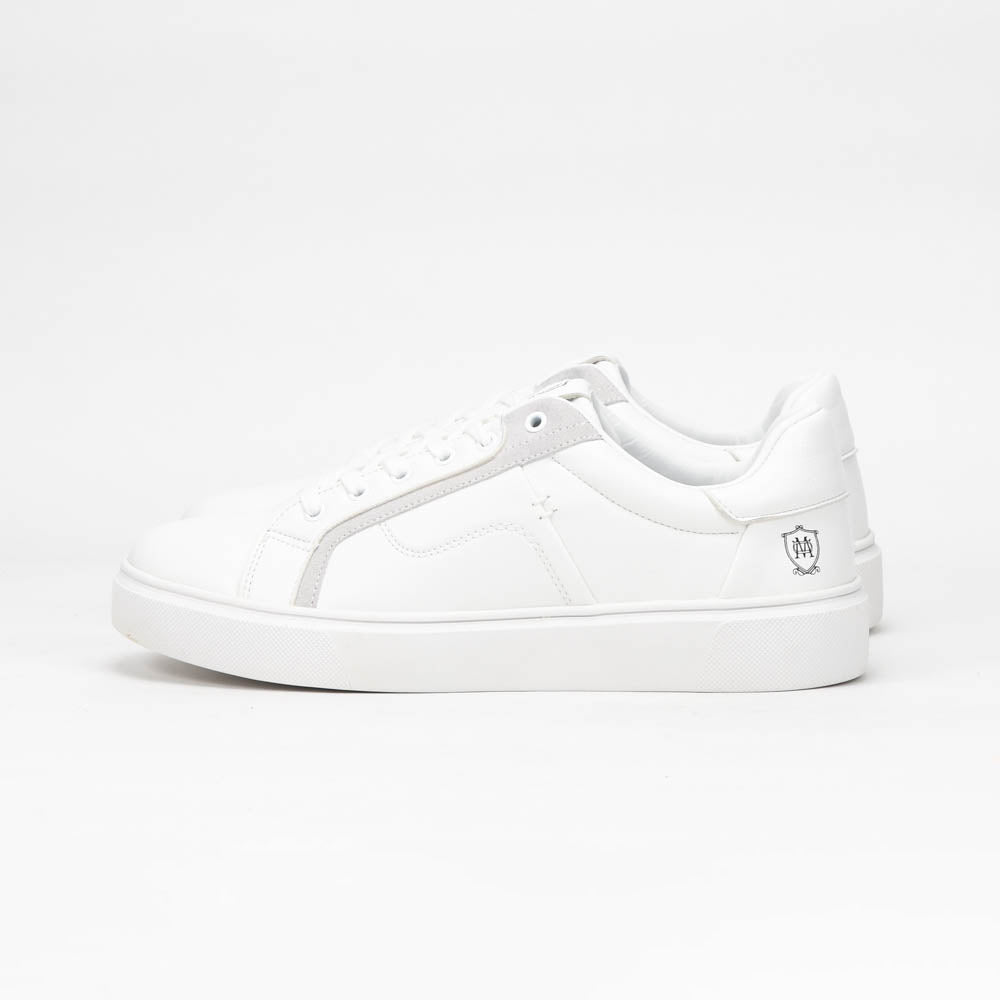 Massimo Baskets Basses Minimalistes Blanc Homme