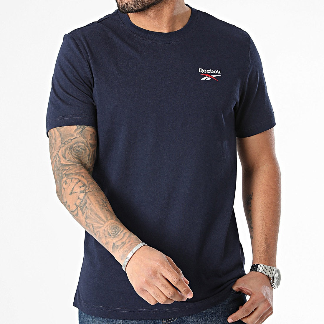 Reebok T-Shirt Logo Classique Col Rond Homme