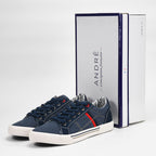 André Baskets en Toile Denim Style Décontracté Homme
