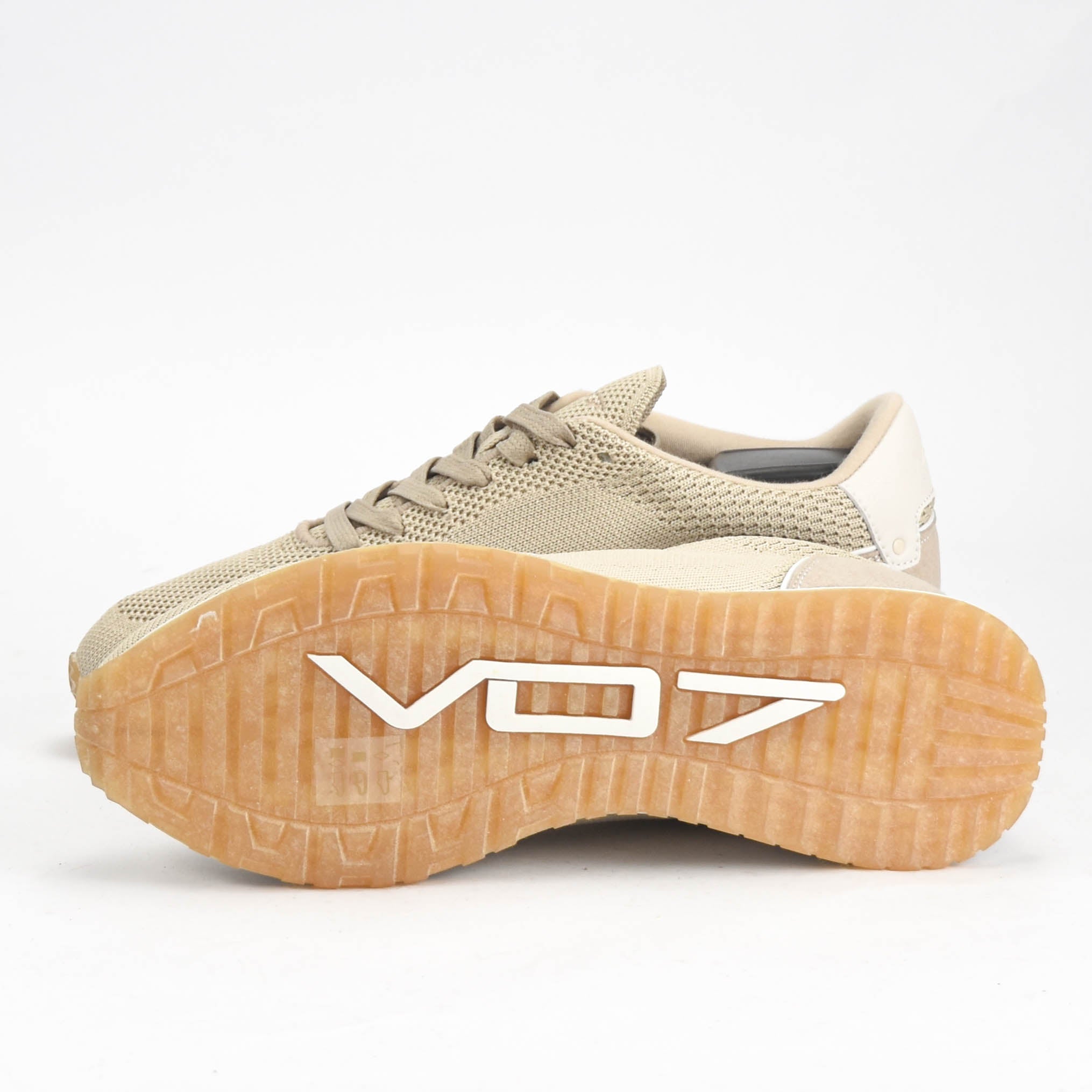 VO7 Baskets Milan Knit Beige Confortables Homme
