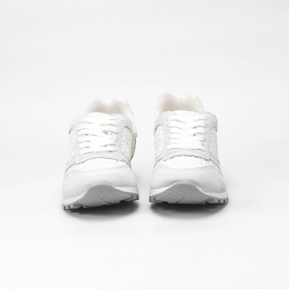 Kimland Baskets Basses Détails Dentelle Femme