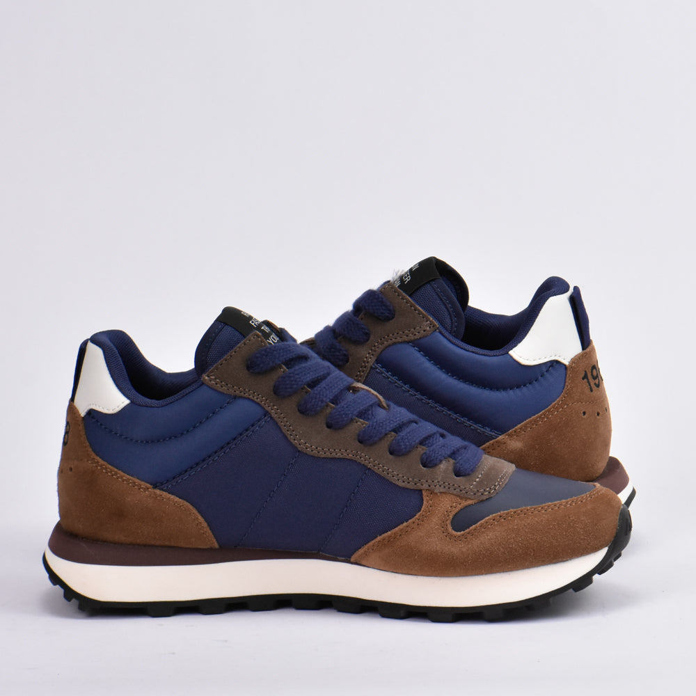 SUN68 Baskets Ally Solid en Daim et Textile Homme