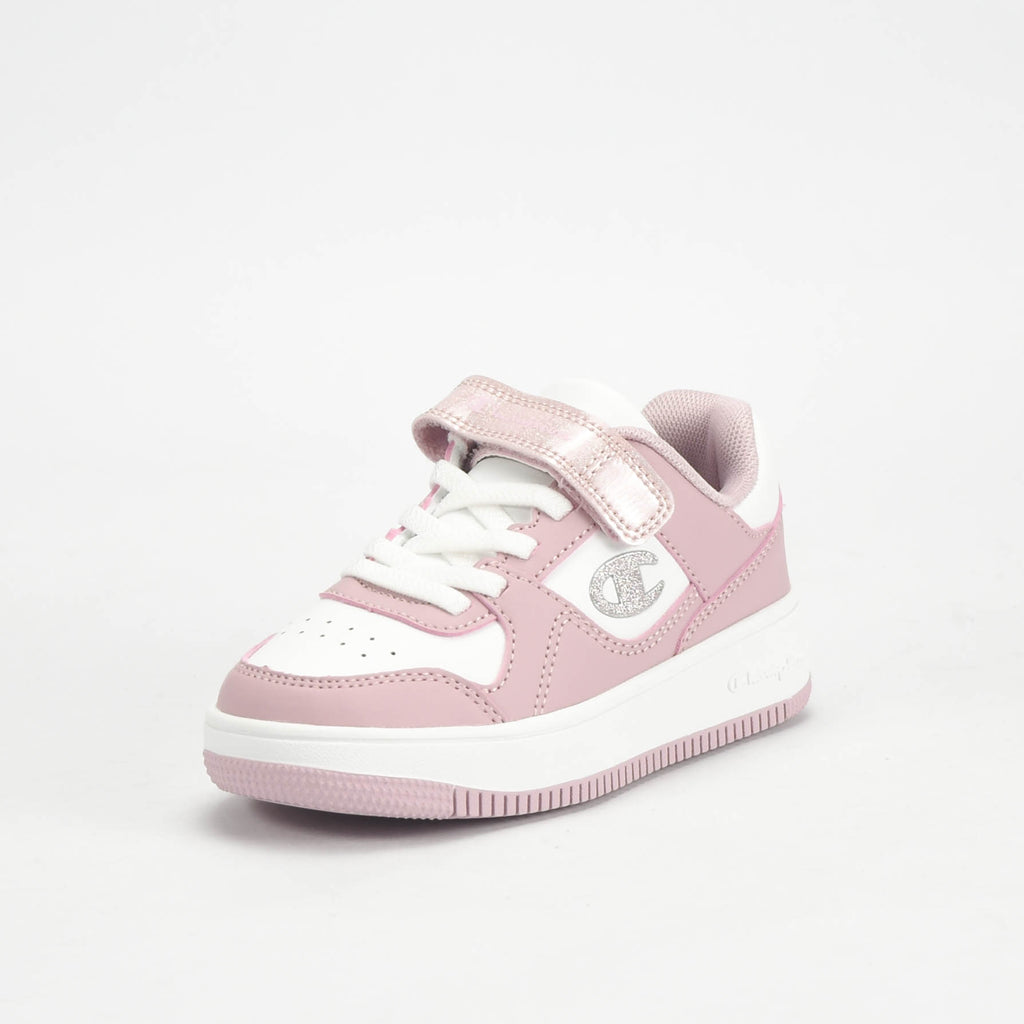 Champion Baskets Rebound 2.0 Basses Rose et Blanc Fille