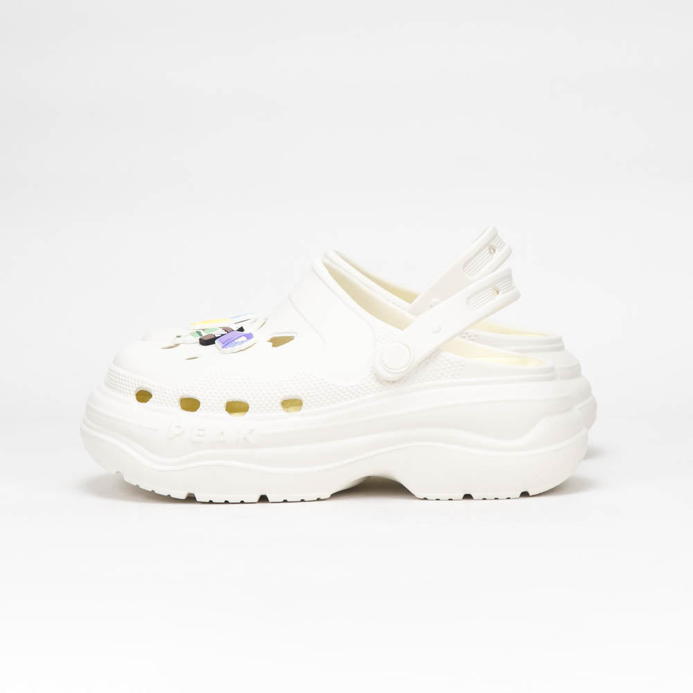 Peak Sabots Plateforme Confortables Blanc Femme