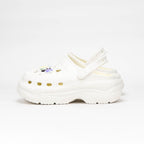 Peak Sabots Plateforme Confortables Blanc Femme