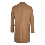 Hackett London Manteau Croisé Camel en Laine Homme