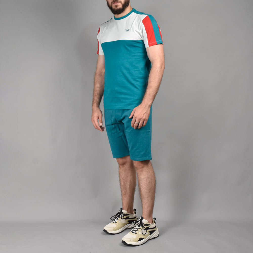 HARD1 Ensemble T-shirt et Short Color-block Homme