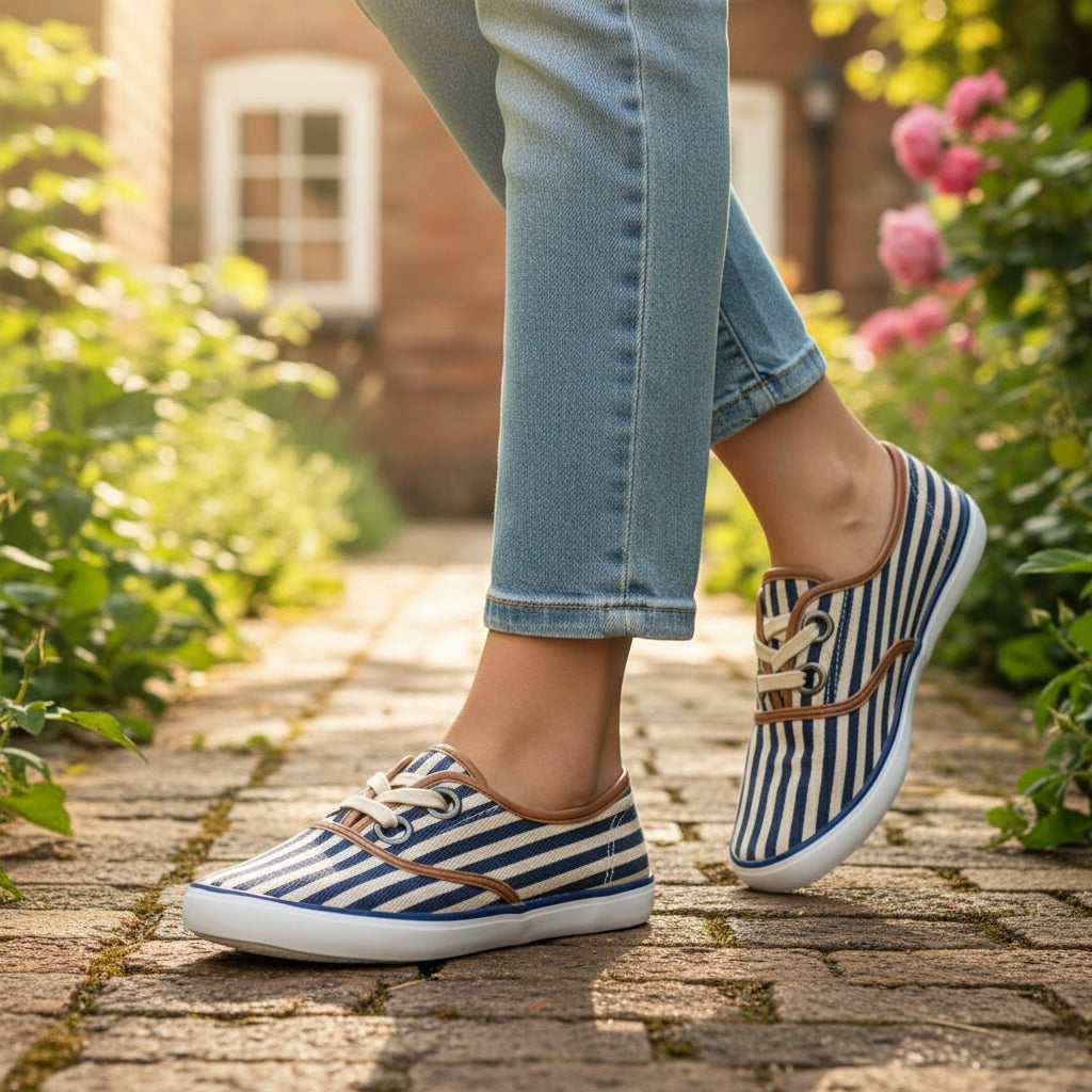 André Baskets Rayées Style Marin Femme