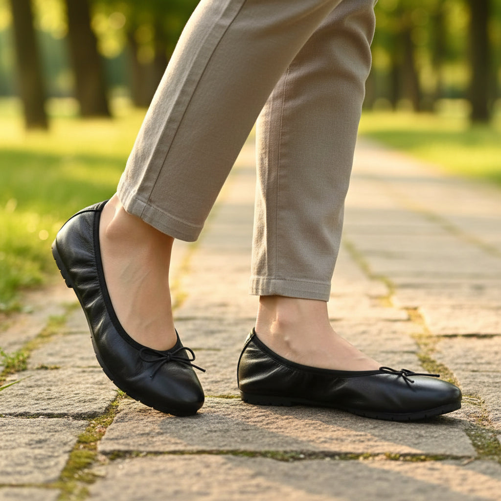 André Ballerines en Cuir Confortables Femme