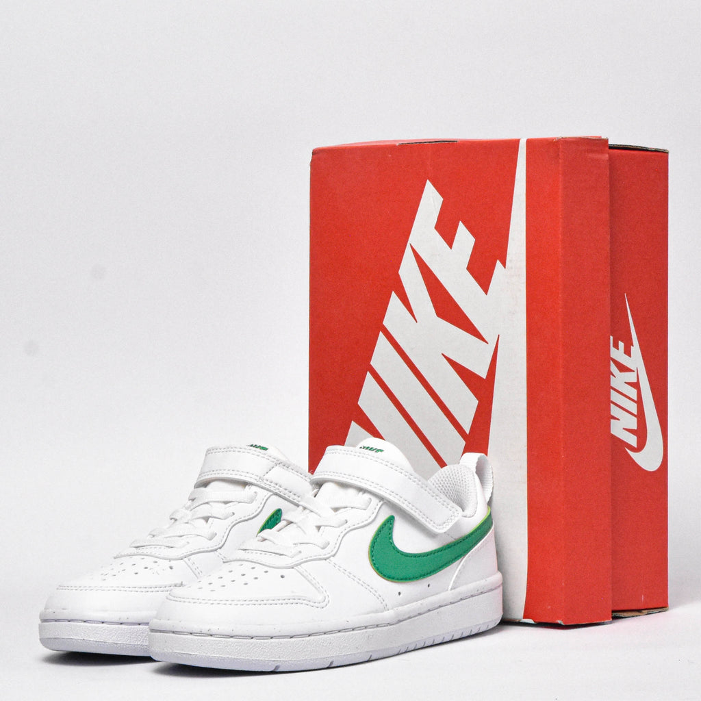 Nike Court Borough Baskets Enfant Confortables Blanc et Vert