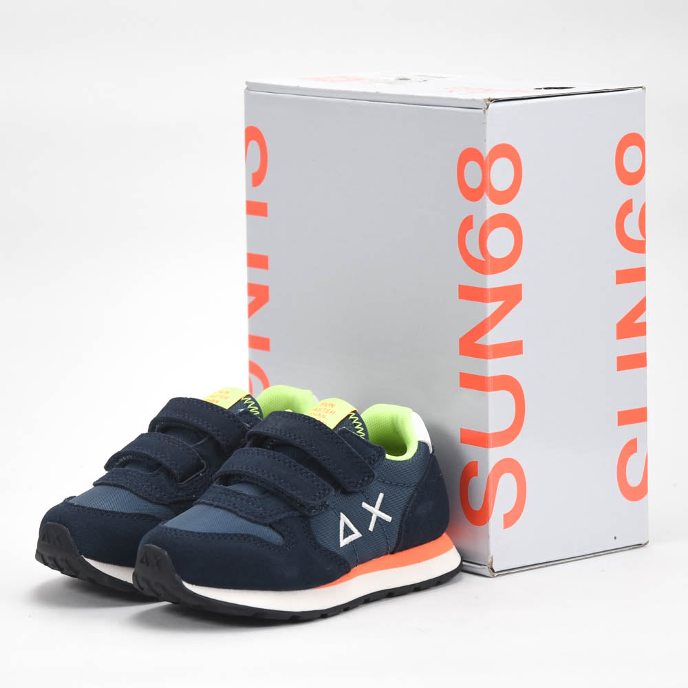 SUN68 Sneakers à Scratch en Daim et Textile Enfant