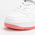 Champion Baskets Rebound Basses Blanches et Roses Fille