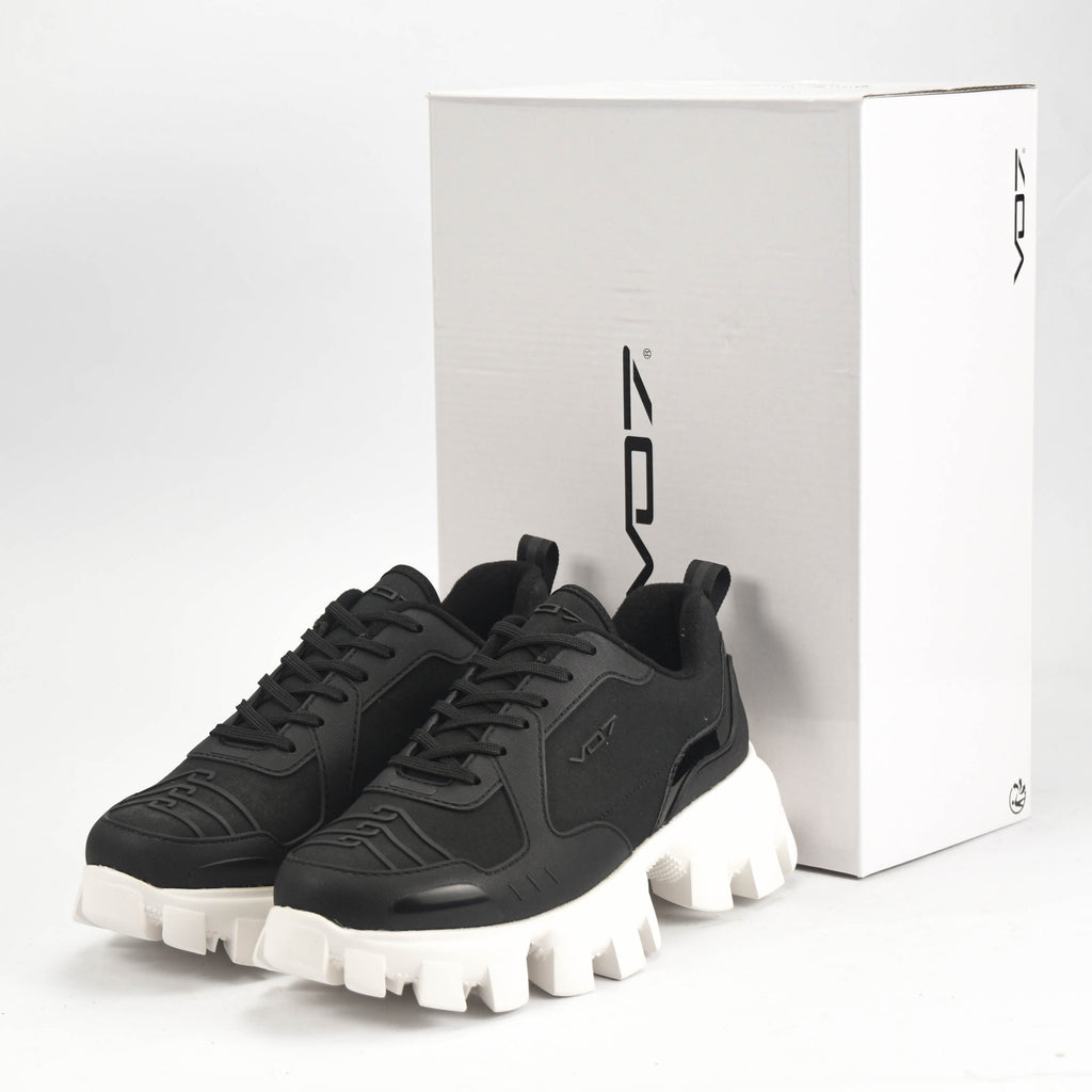 VO7 Baskets Chunky Noir et Blanc Style Urbain Homme