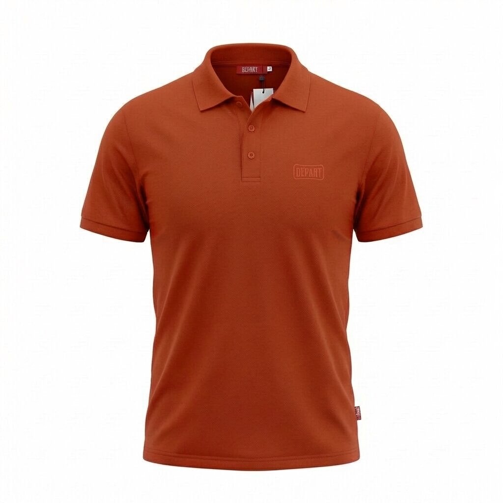 Kimland Polo Homme Couleur Rouille Élégant