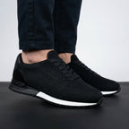 VO7 Baskets Milan Knit Noires Confortables Homme