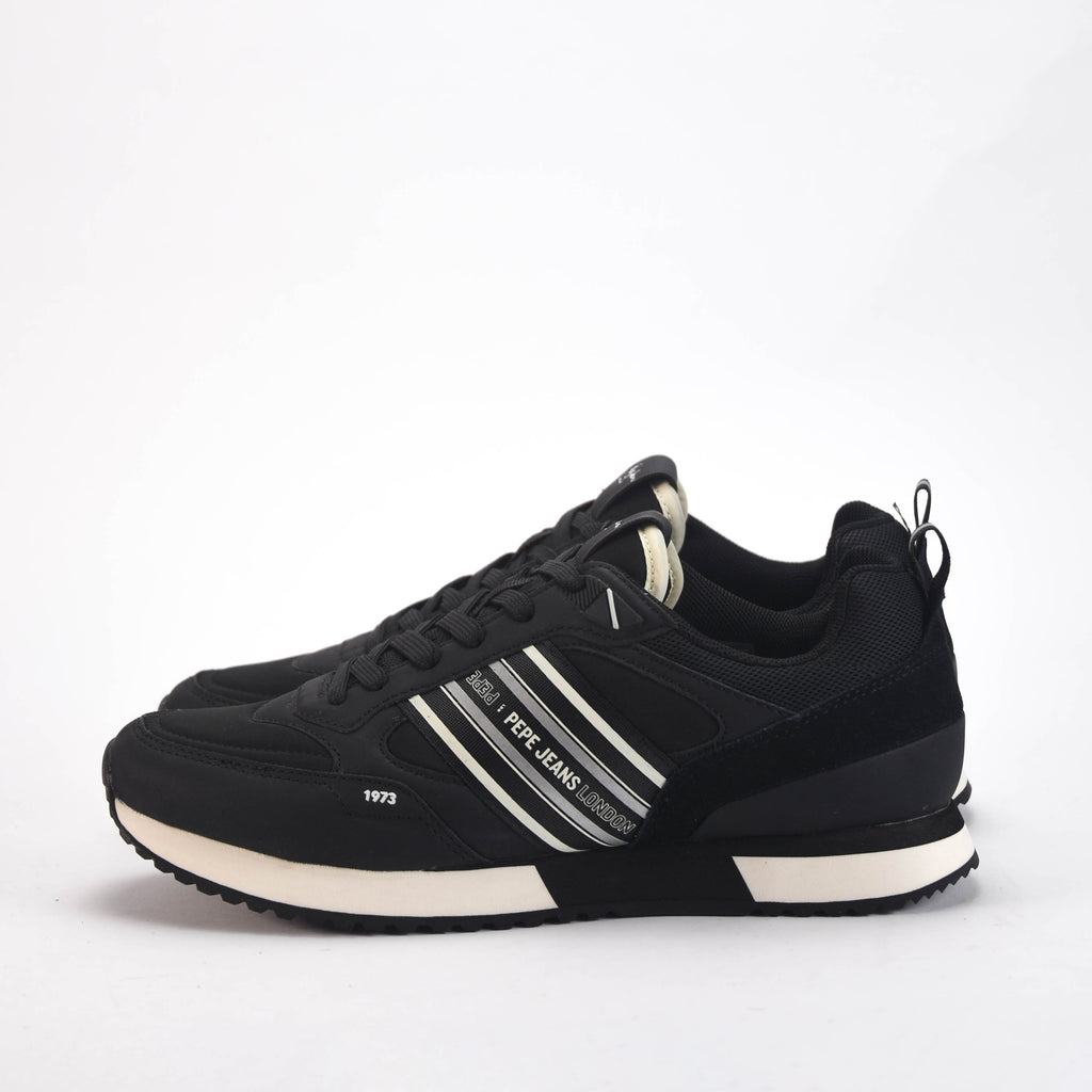 Pepe Jeans Baskets Basses Style Rétro Homme Noir