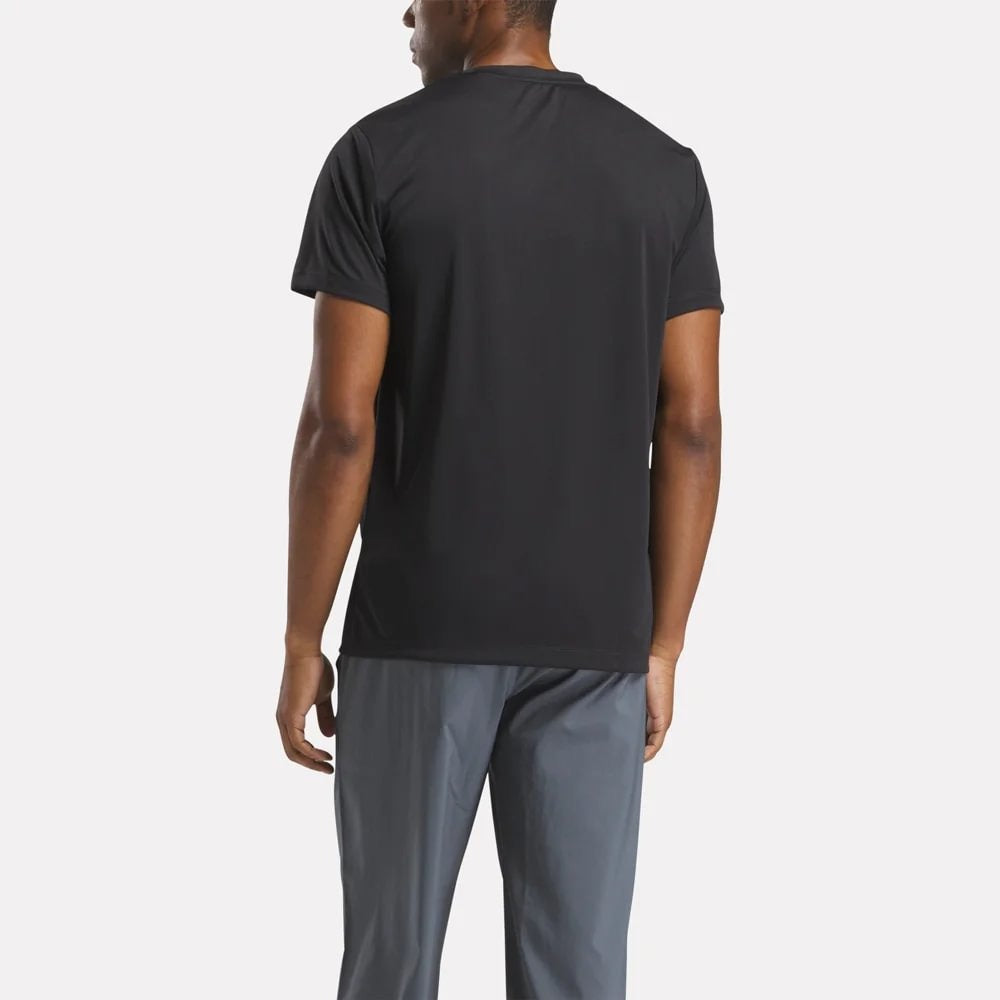 Reebok T-Shirt Sportif Noir Homme