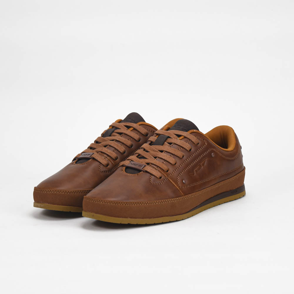 VO7 Baskets Basses Cuir Marron Élégantes Homme