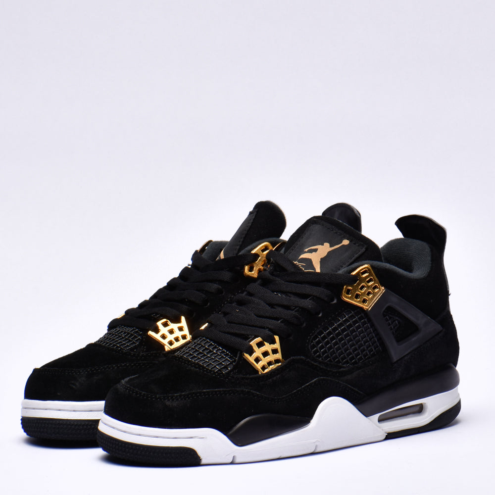 Nike Air Jordan 4 Retro Royalty Sneakers Suede Noir Homme