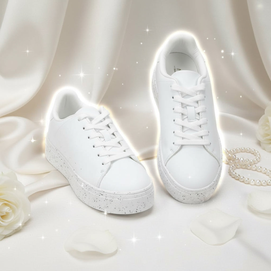 André Baskets Basses Plateforme Blanc Femme