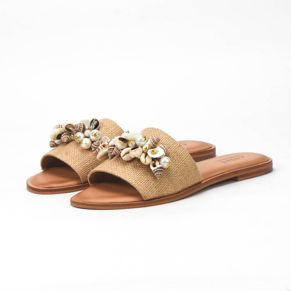 André Mules Ornées de Coquillages Femme Élégantes