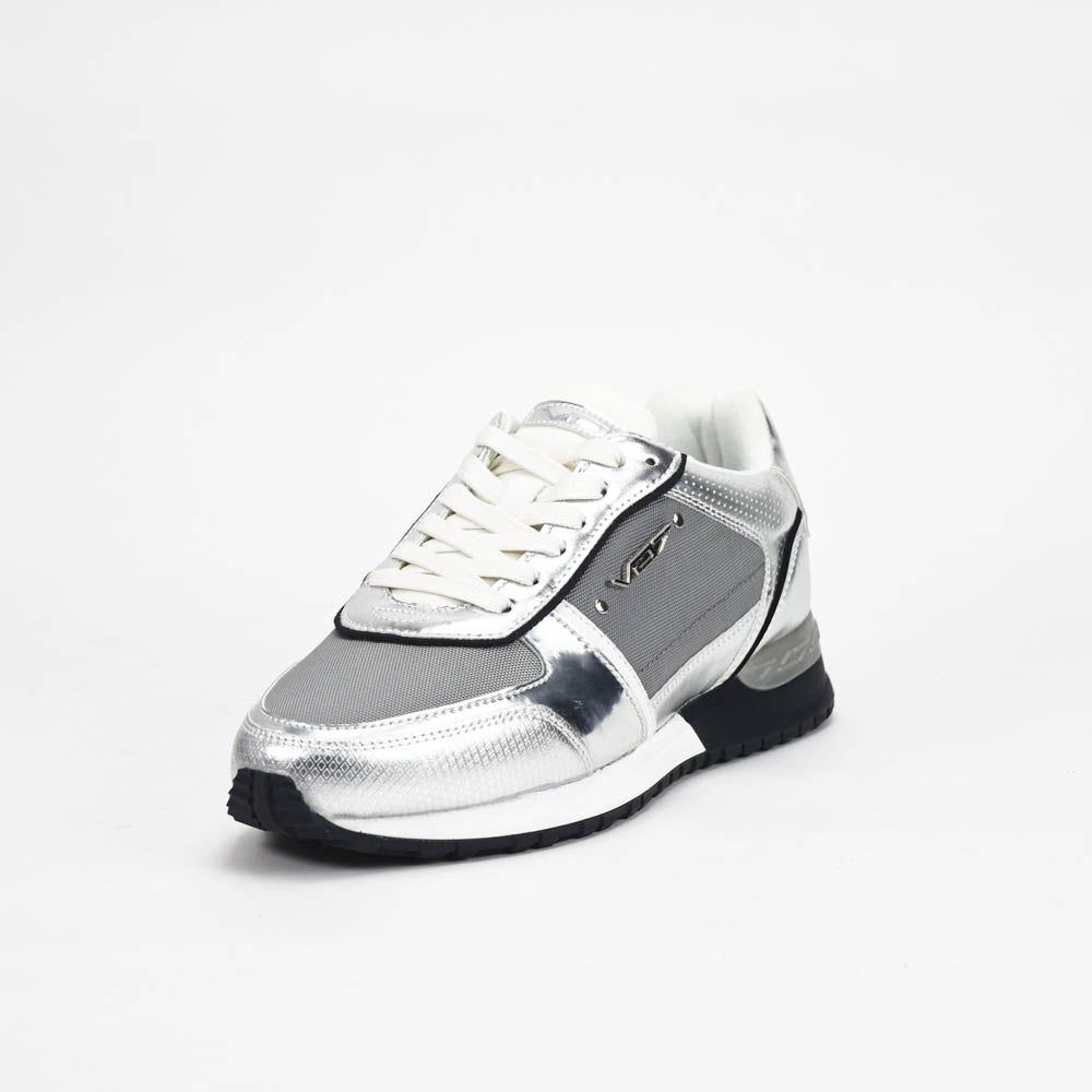 VO7 Baskets Sneakers Style Urbain Argenté Homme
