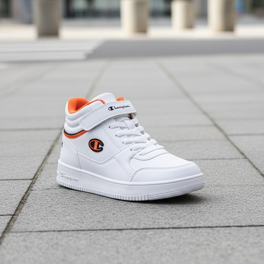 Champion Baskets Montantes Style Urbain Blanc Enfant
