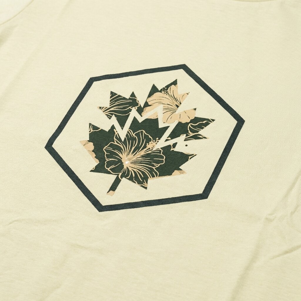 Kimland T-shirt Homme Imprimé Feuille Style Décontracté