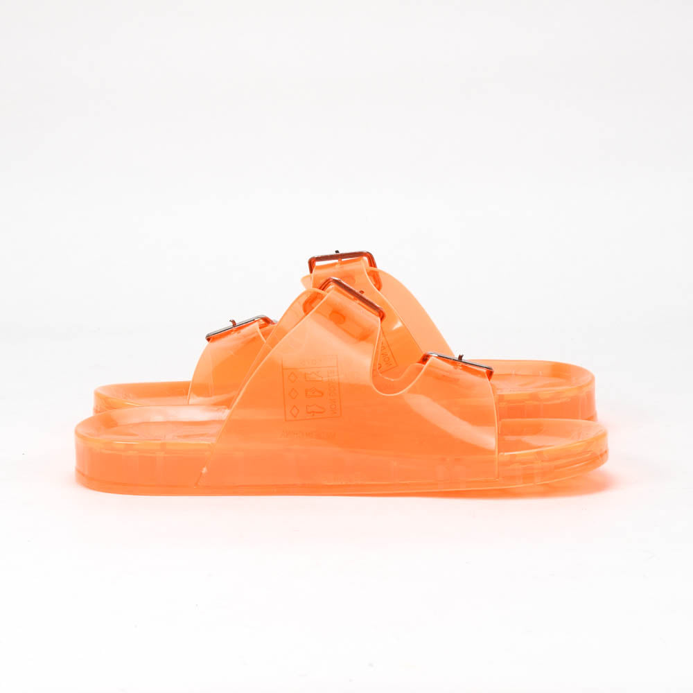 Kimland Sandales Translucides Orange Été Femme