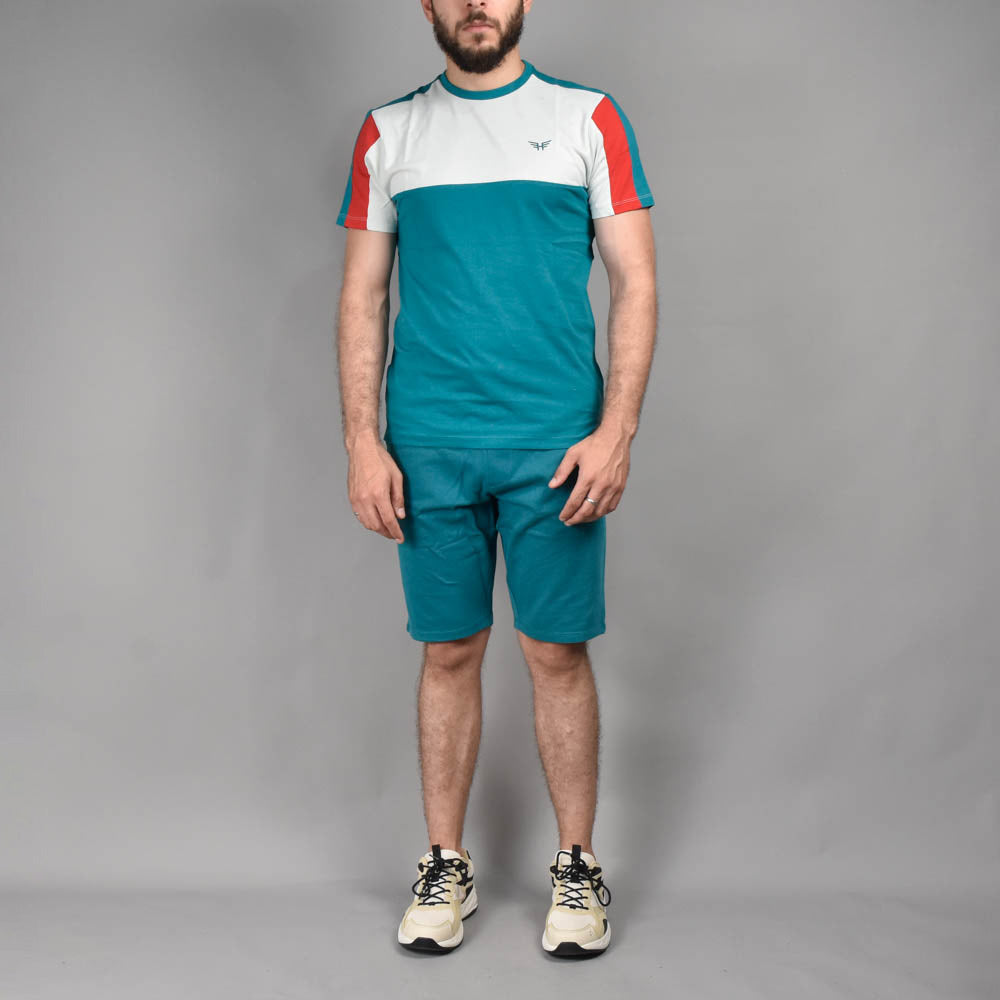 HARD1 Ensemble T-shirt et Short Color-block Homme