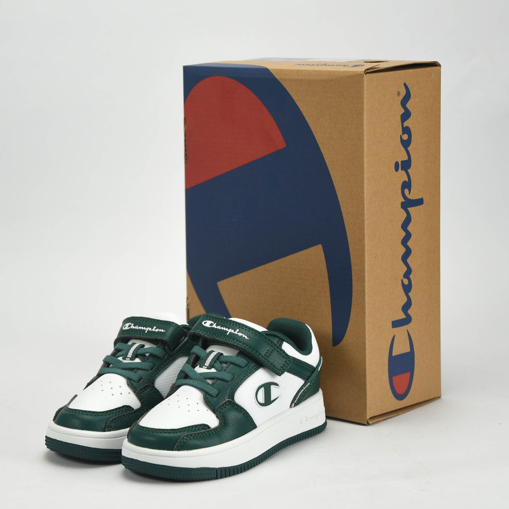 Champion Baskets Basses Confortables Vert et Blanc Enfant