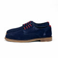 André Chaussures Derby en Daim Bleu Marine Élégantes Homme