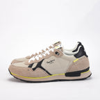 Pepe Jeans Baskets Basses Style Rétro Beige Homme