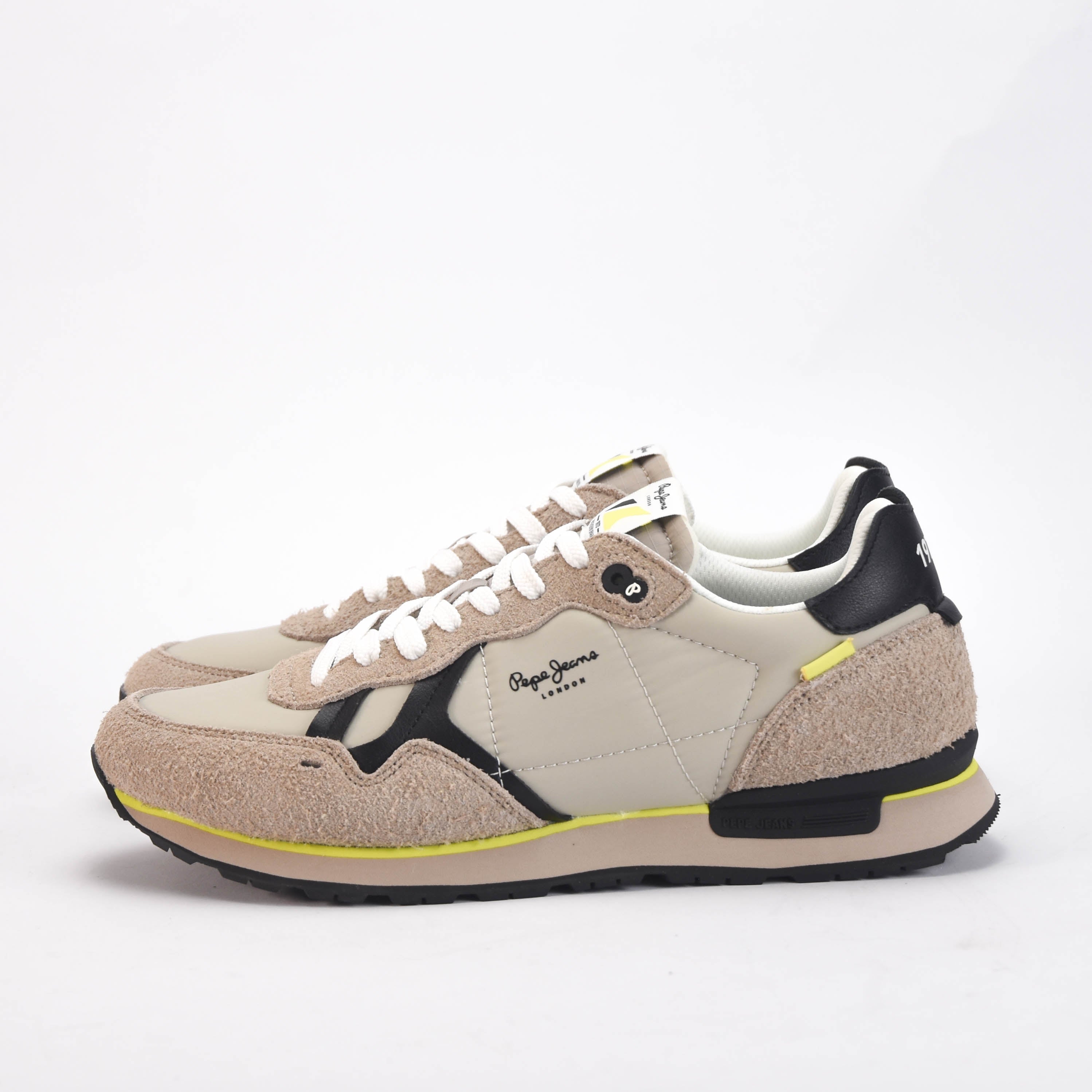 Pepe Jeans Baskets Basses Style Rétro Beige Homme