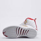 Kimland Baskets Montantes Style Sportif Blanc et Or Homme