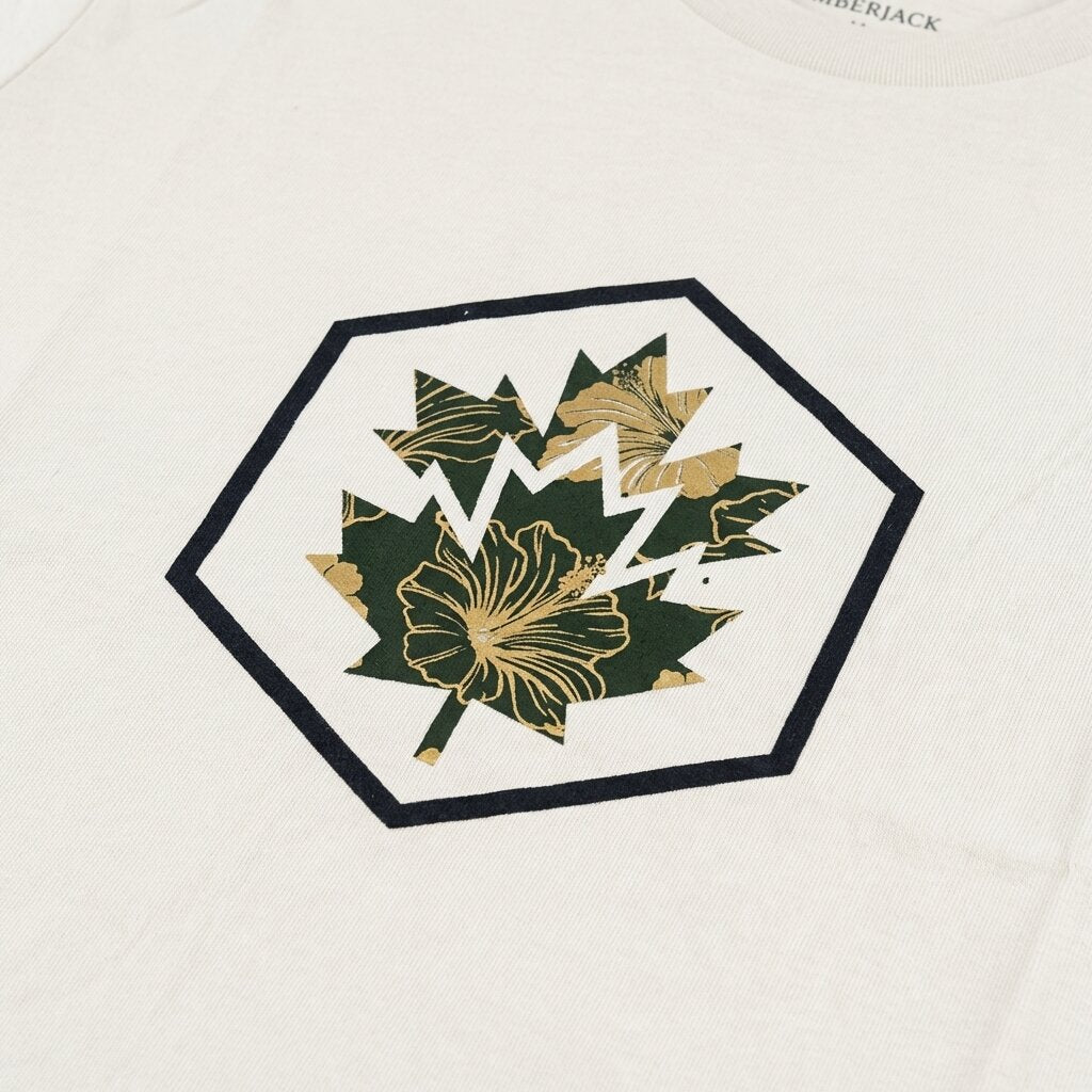 Kimland T-shirt Homme Imprimé Feuille Style Décontracté