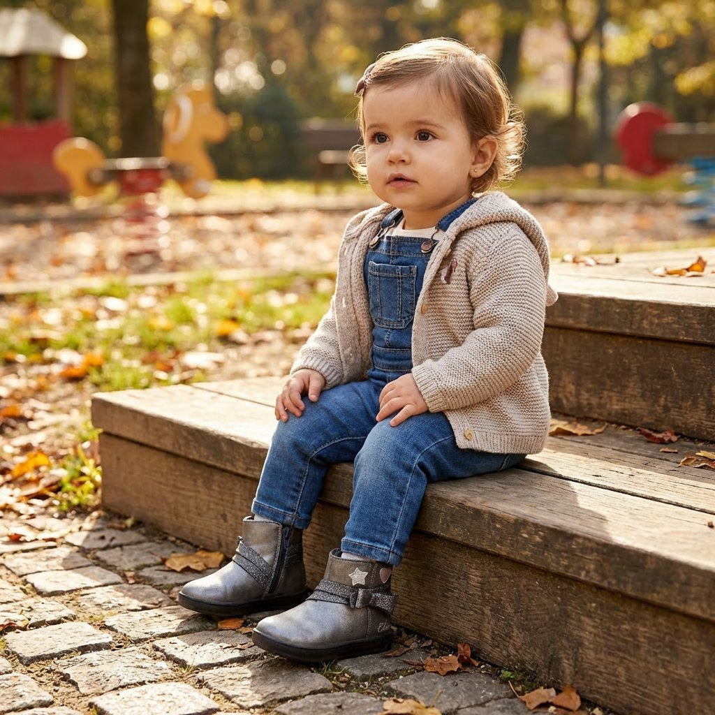 Chicco Bottines Argentées à Paillettes pour Fille