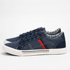 André Baskets en Toile Denim Style Décontracté Homme