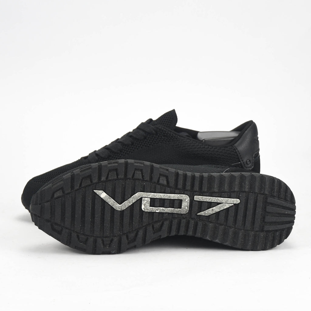 VO7 Baskets Milan Knit Noires Confortables Homme