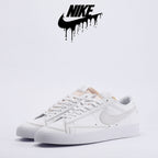 Nike Blazer Low Sneakers Cuir Blanc Classique Homme