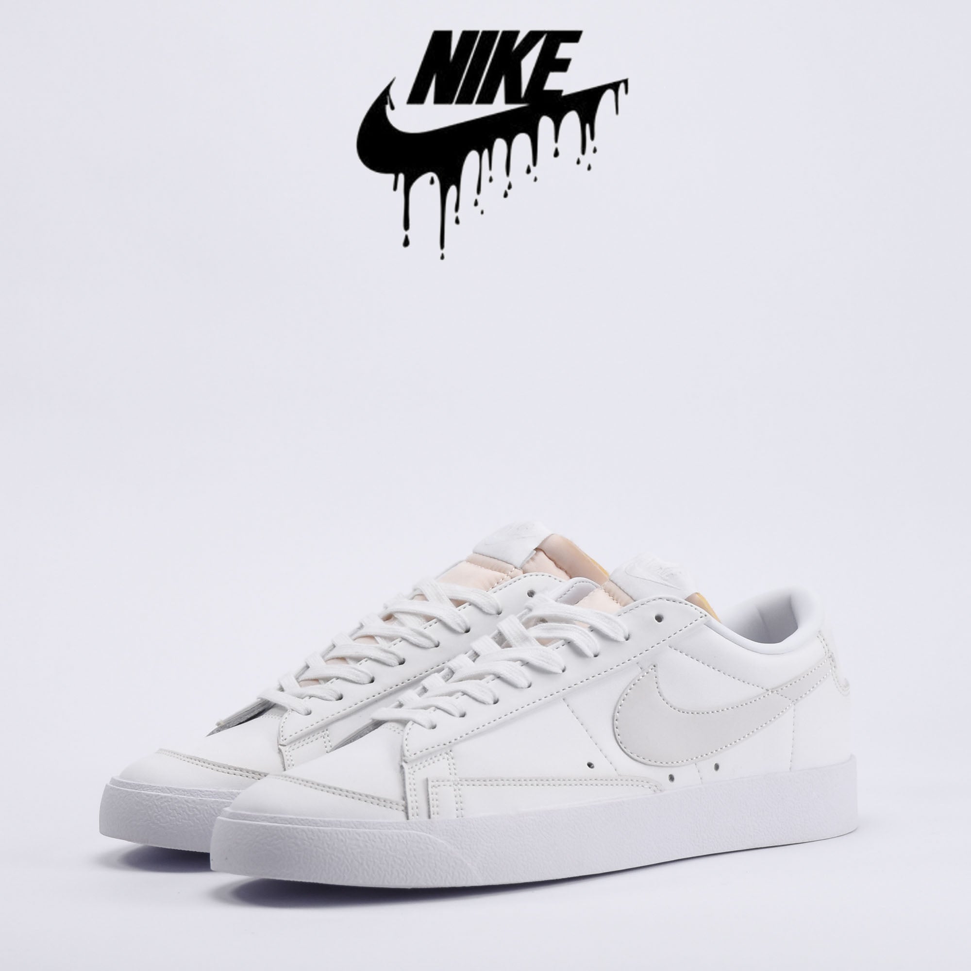 Nike Blazer Low Sneakers Cuir Blanc Classique Homme