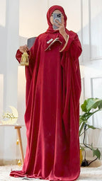 Kimland Abaya Takem Rouge Élégante pour Femme