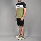 HARD1 T-shirt Tricolore Design Moderne Homme