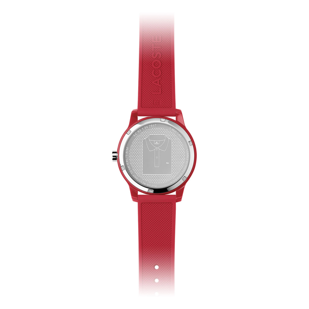 Montre Lacoste Rouge Bracelet Silicone Élégante Unisexe