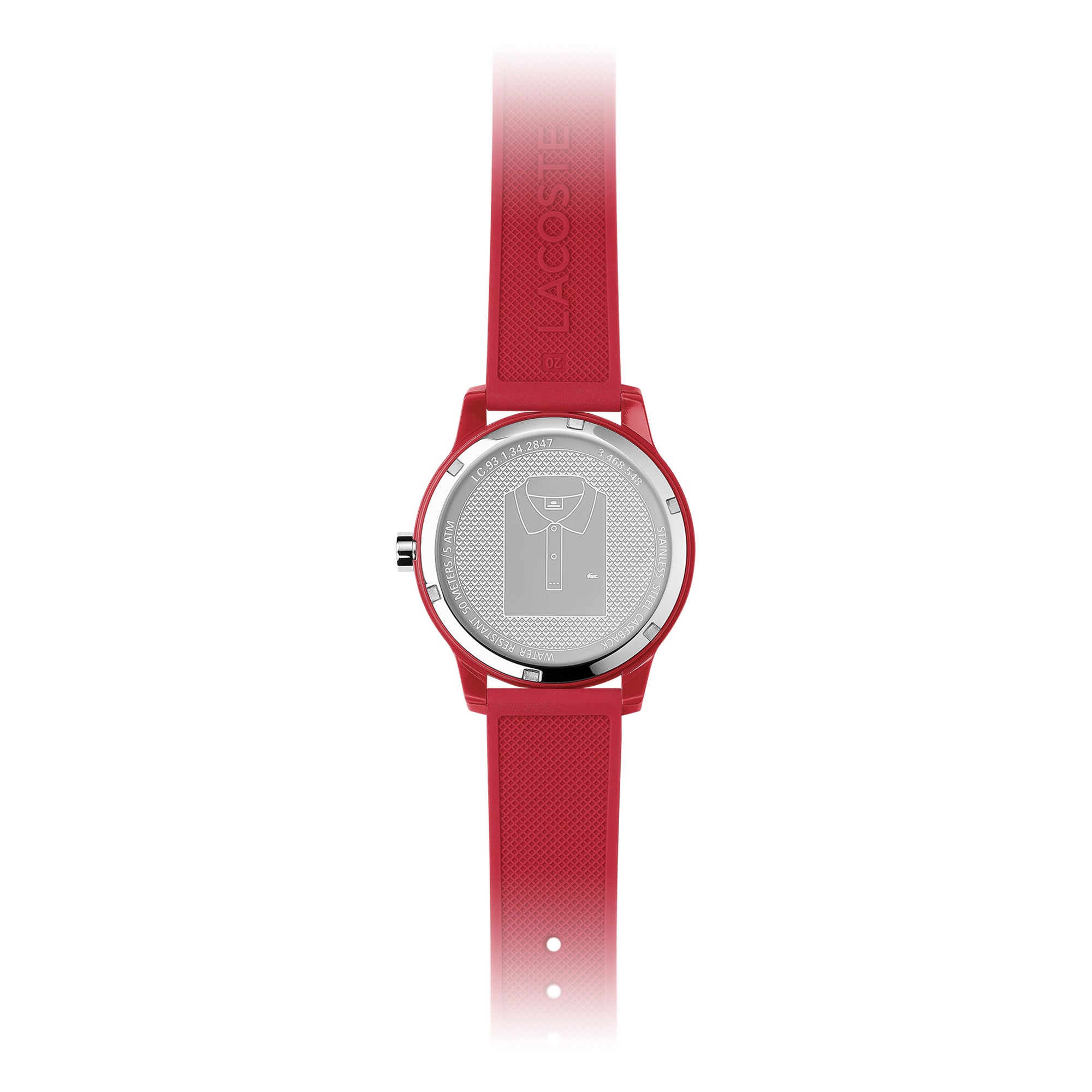 Montre Lacoste Rouge Bracelet Silicone Élégante Unisexe